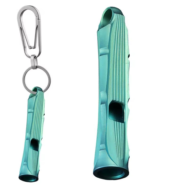 Titanium Survival Whistle Portable Outdoor High Decibel Audio Whistle Outdoor Survival Emergency Camping Tool Multiple Whistle