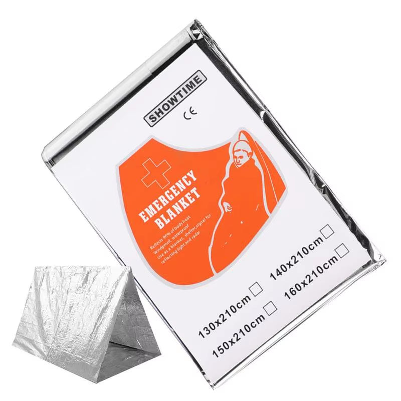 Emergency Thermal Blanket Outdoor Waterproof Survival Blanket Aluminum Foil Hot Space Emergency Rescue Curtain Camping Blanket