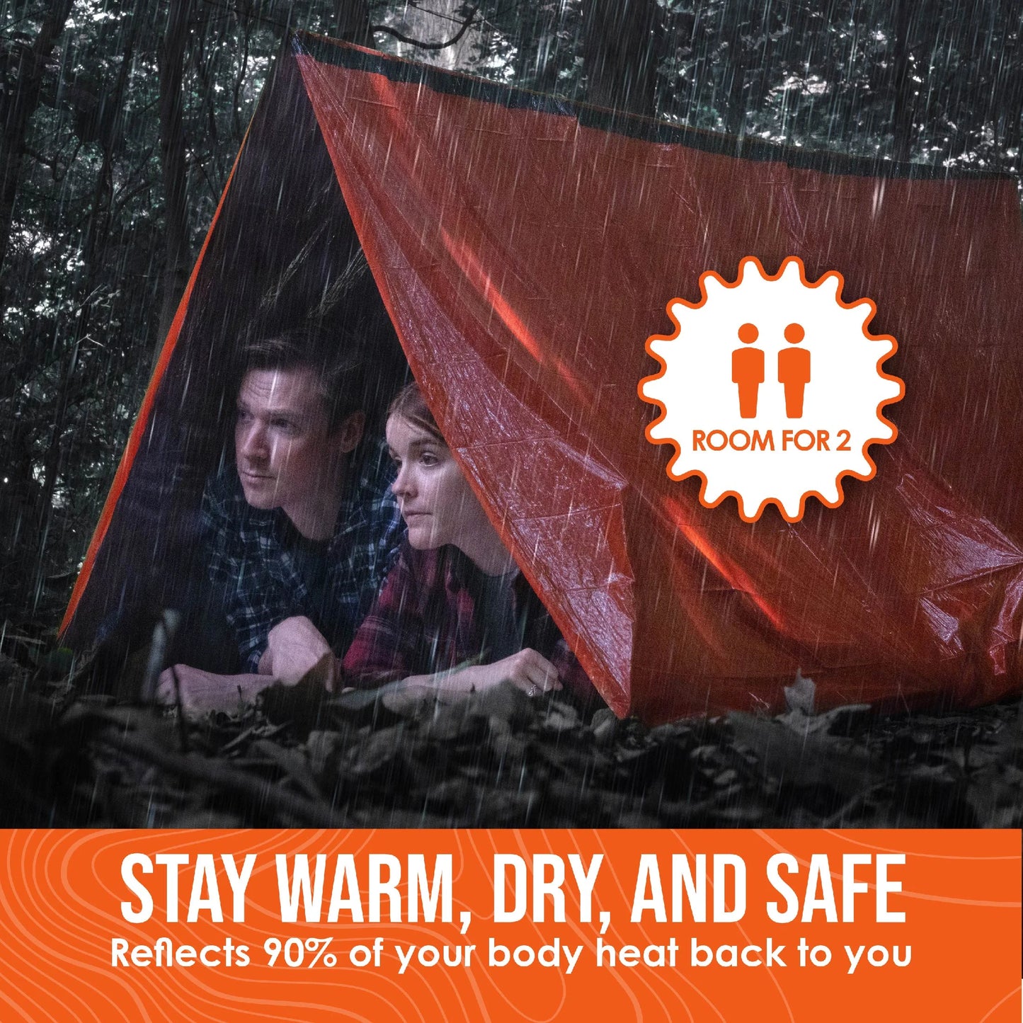 | Life Tent Emergency Survival Shelter - 2 Person Tube Tent | Waterproof, Windproof, Thermal | Includes Survival Whistle, Paracord Rope & Portable, Lightweight Nylon Stuff Sack | Green
