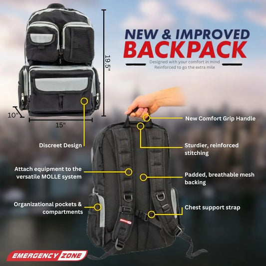 Urban Survival Bug Out Bag - 4 Person | Bugout Backpack Survival Kit w/Emergency Food Supply, Survival Gear and Supplies for Disasters