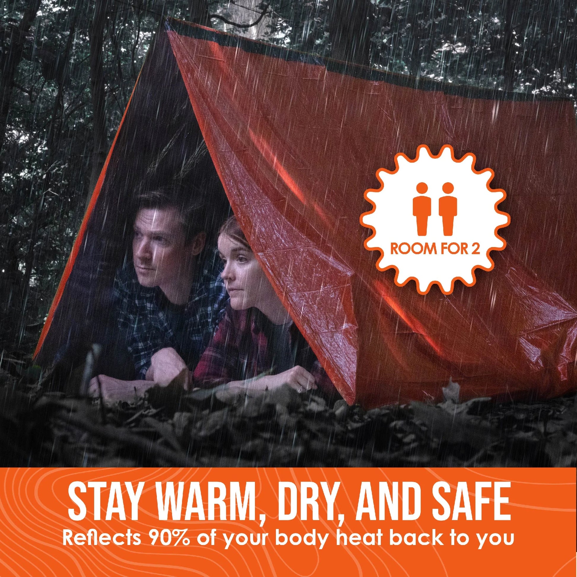 | Life Tent Emergency Survival Shelter - 2 Person Tube Tent | Waterproof, Windproof, Thermal | Includes Survival Whistle, Paracord Rope & Portable, Lightweight Nylon Stuff Sack | Green