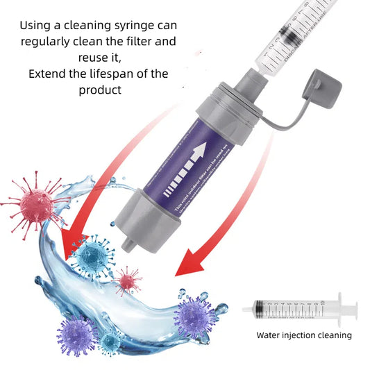 Outdoor Water Purifier Mini Filter Straw Outdoor Products Outdoor Survival Water Purification