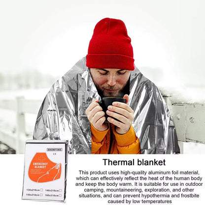 Emergency Thermal Blanket Outdoor Waterproof Survival Blanket Aluminum Foil Hot Space Emergency Rescue Curtain Camping Blanket